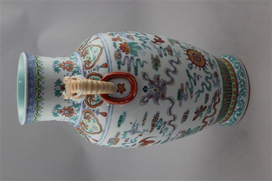 A Chinese doucai ovoid vase, 32cm